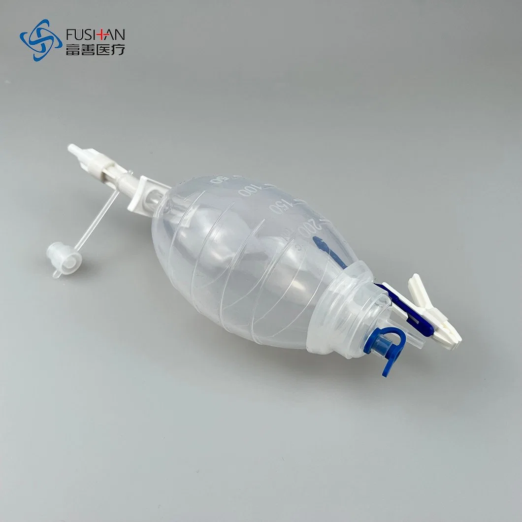 Original Factory Fushan Medical Hospital Wound Drain Kit with Trocar and Ball Reservoir CE ISO13485 100/150/200/400ml