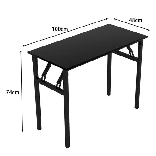 Need Desk Black Frame Computer Desk Folding Table, Laptop Desk Workstation for Home Office No- Assembly Required Ws-Swf-Sk-CT07