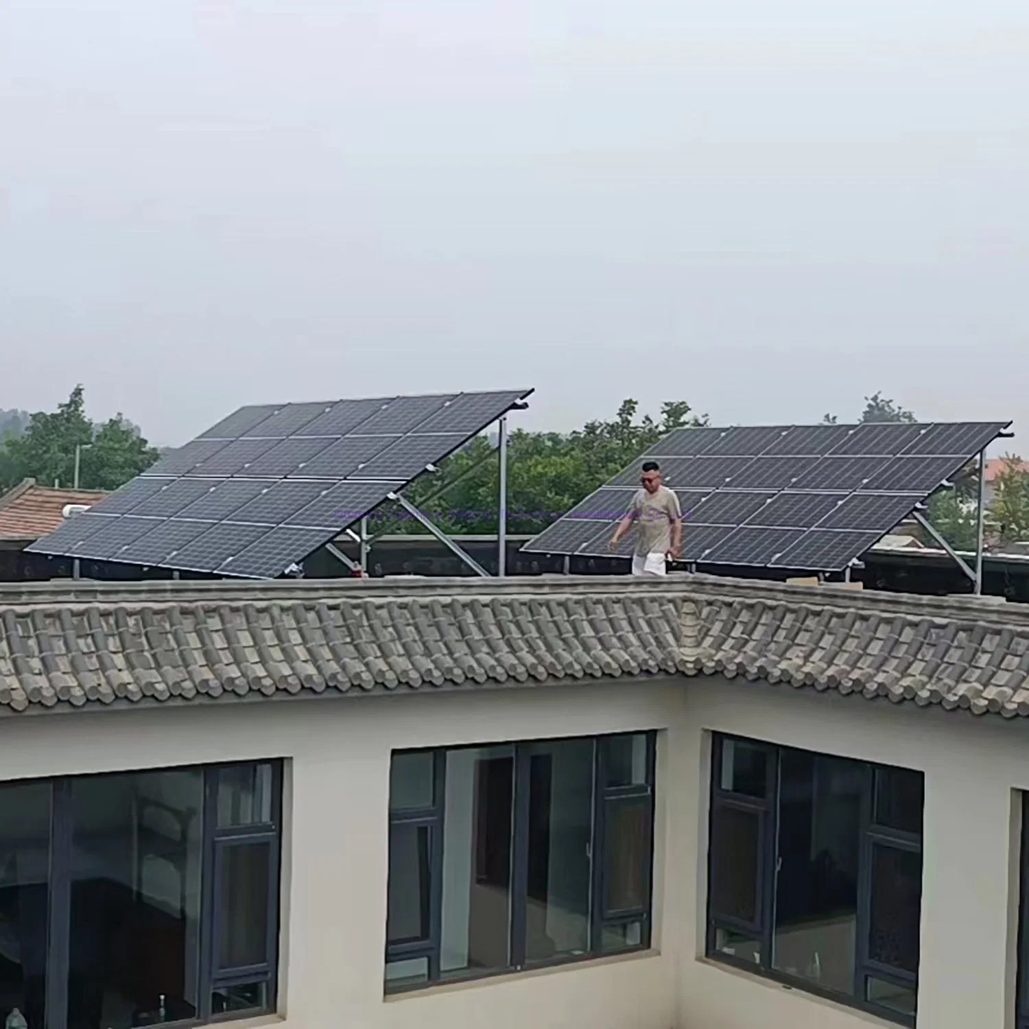 Sistema inicial do Teto Solar Pomar de exploração do dispositivo de geração de energia fotovoltaica, 500kw Iluminação Solar Piscina Fonte de Alimentação Portátil