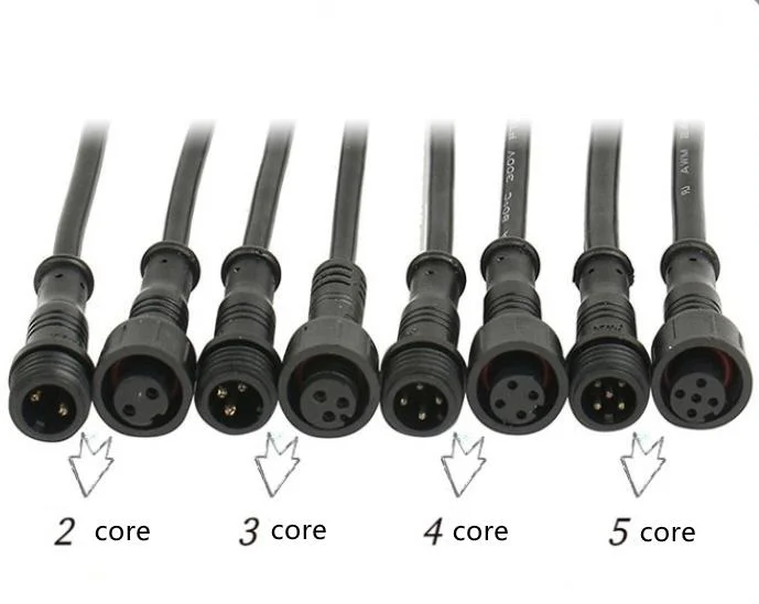 5m 10m 20m étanche 4 broches de connecteur M8 mâle femelle moulée personnalisé cable alimentation actionneur du capteur de signal à l'industrie