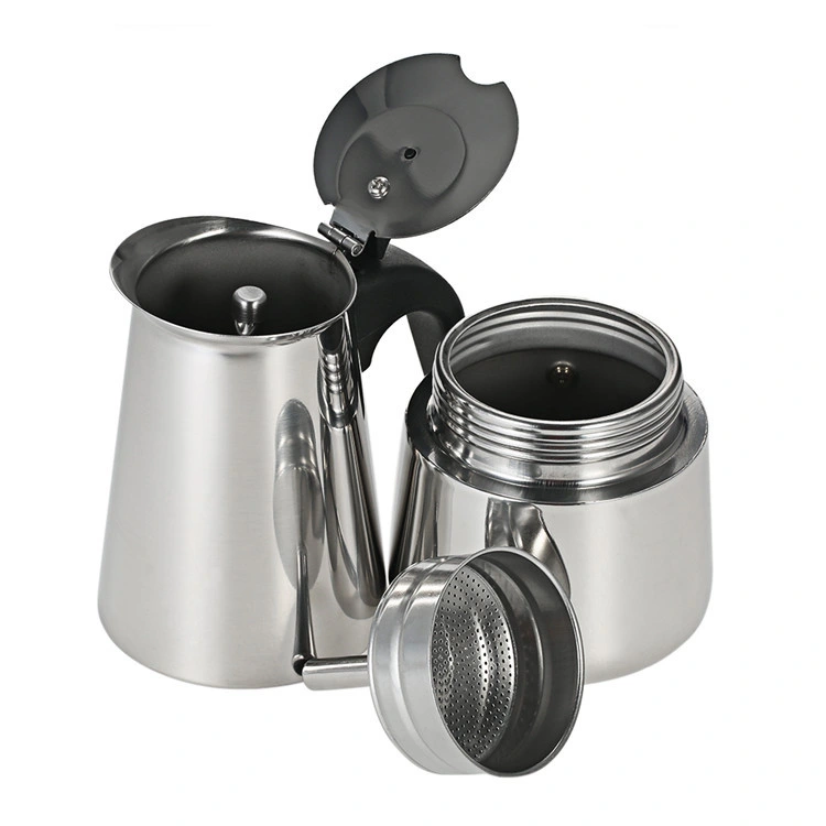 2 / 4 / 6 / 9 Cups Custom Stainless Steel Moka Coffee Pot Espresso Moka Pot Tea Coffee Maker