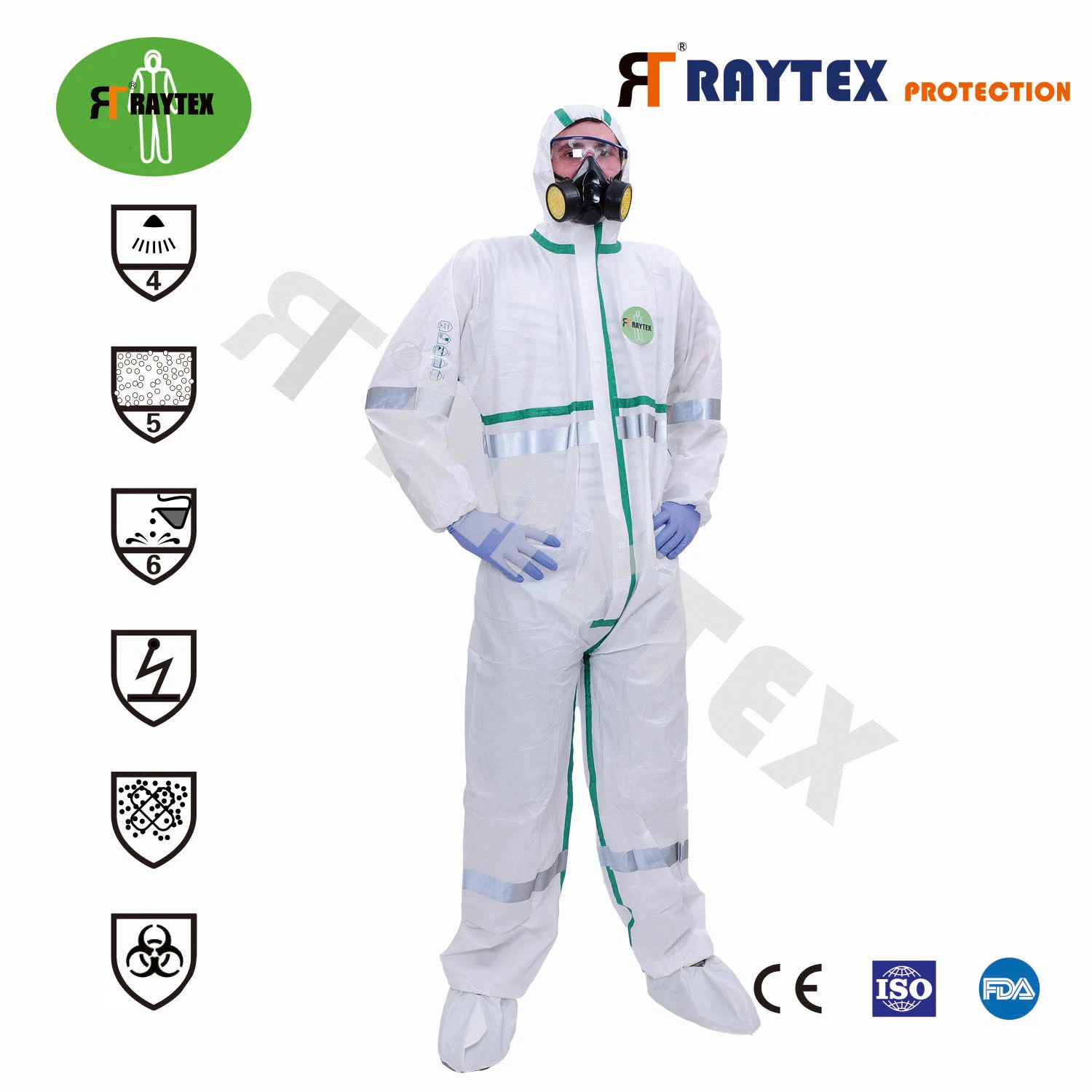 Microporous Workwear with Knitted Cuff Disposable Microporous Workwear