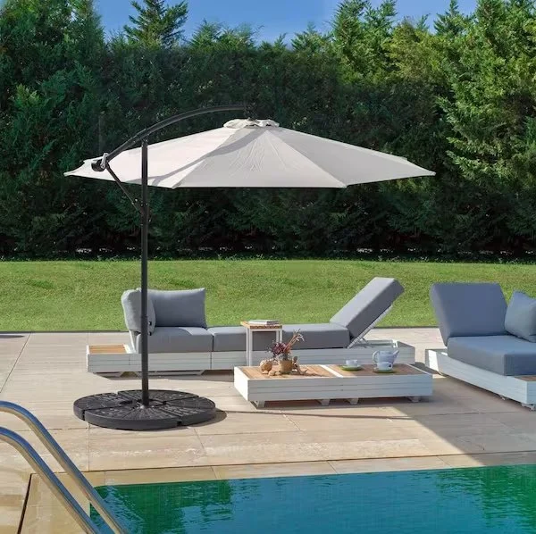 Height Adjustable Pole Material Stainless Steel 4PCS Plastic Patio Umbrellas Bases