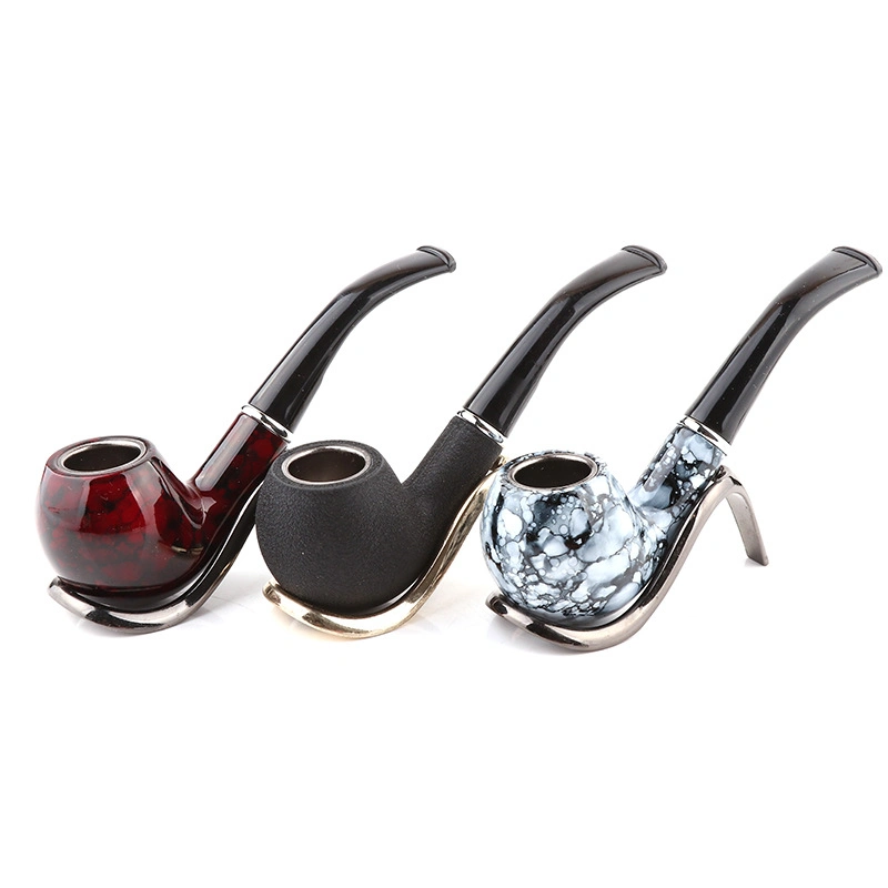 Wanchuang Hot Selling Custom Logo Resin Wooden Smoking Pipes Wholesale