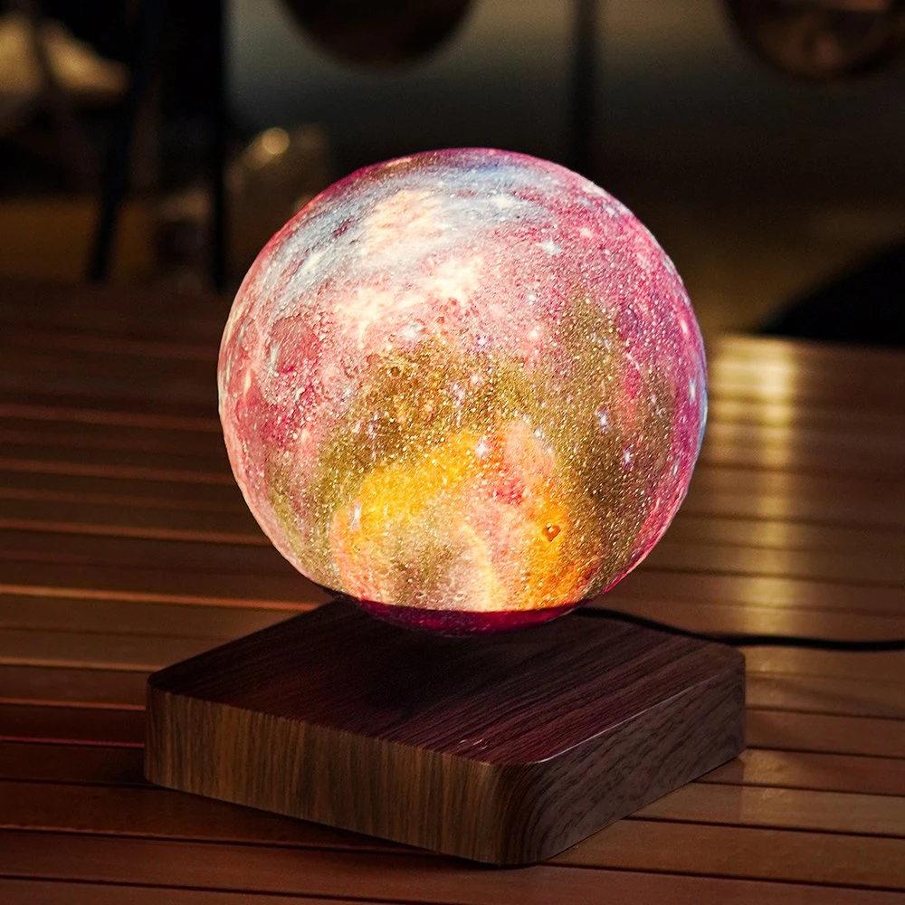 360 Magnetische Schwebung rotieren 3D Galaxis Mondlampe drucken Light for Promotion Geschenkartikel