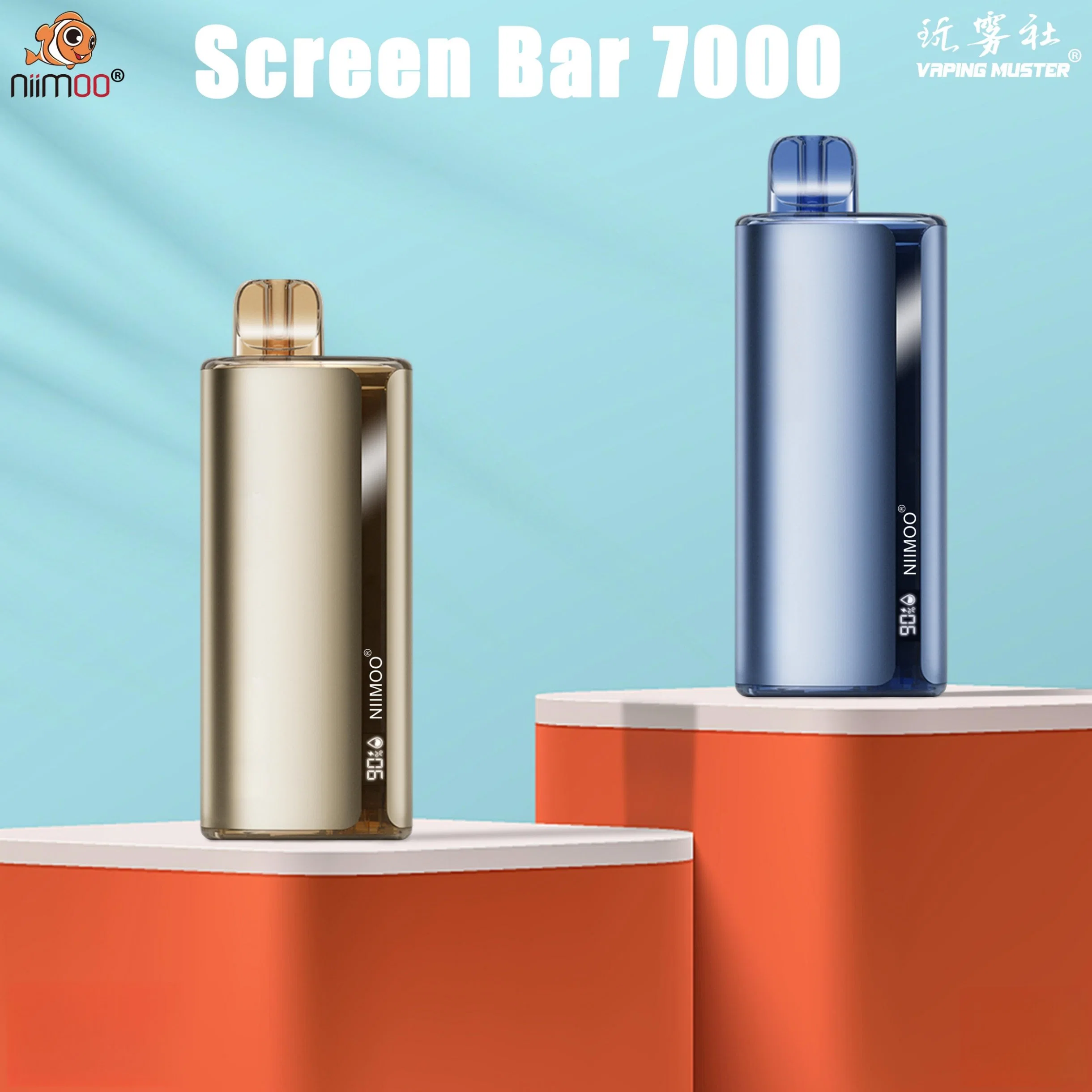 Niimoo OEM Shenzhen Wholesale E Cigarette Device Big Vapor Bar 7000 Puffs Disposable Vape with Display