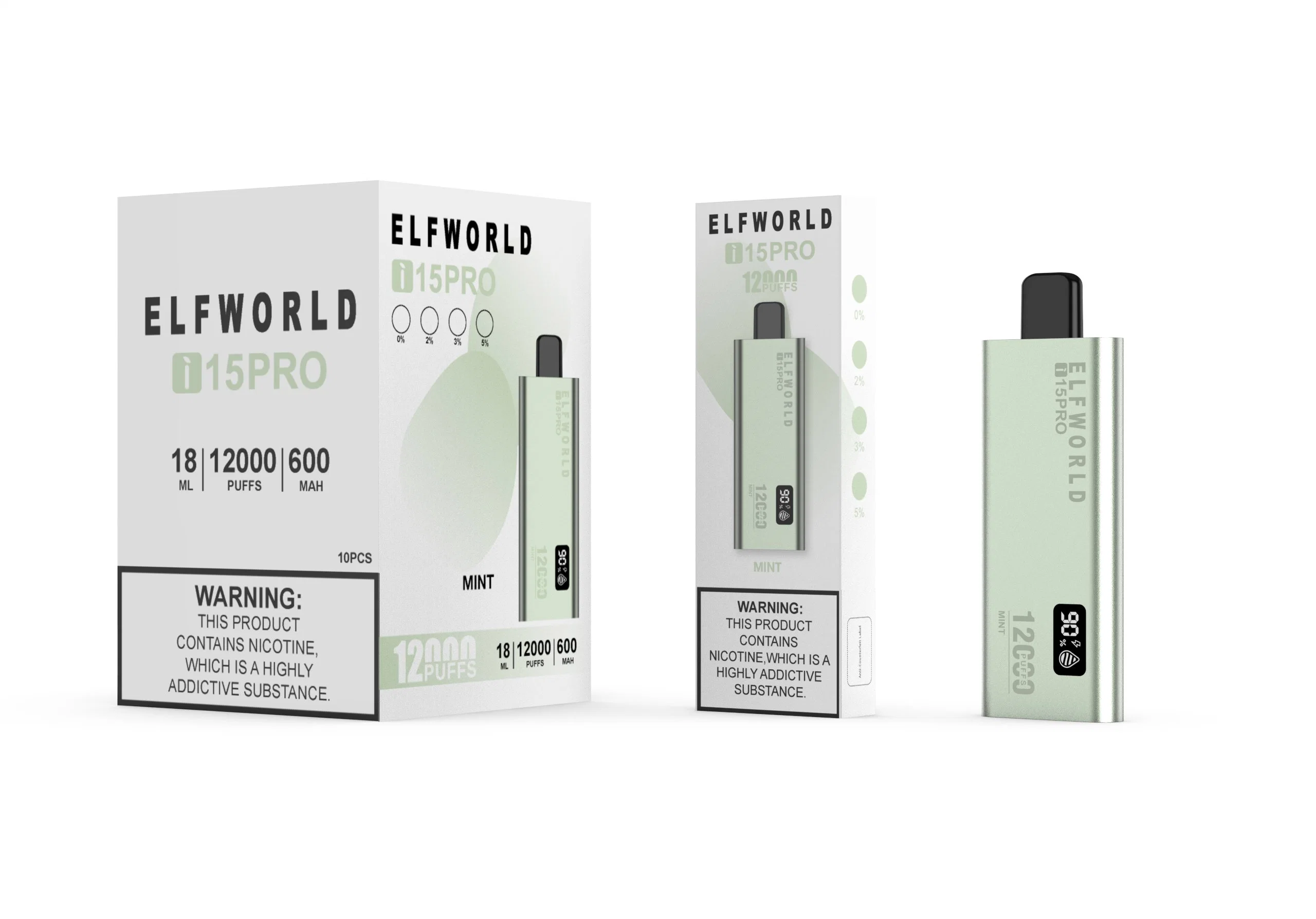 Factory Price OEM/ODM Elfworld I15 PRO 12000 Hot Selling Wholesale/Supplier 12000 Puffs 5% Electronic Cigarette Nicotine Vape