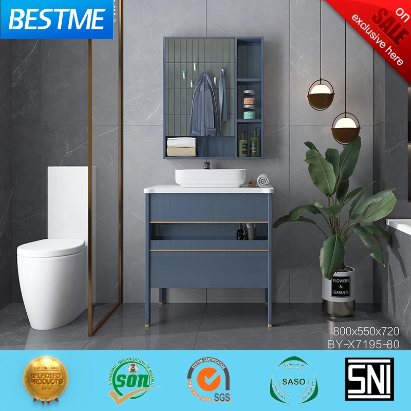 Sanitary Ware Solid Wood Home Furniture Bathroom Cabinet Vanities Set (by-X7195-80)