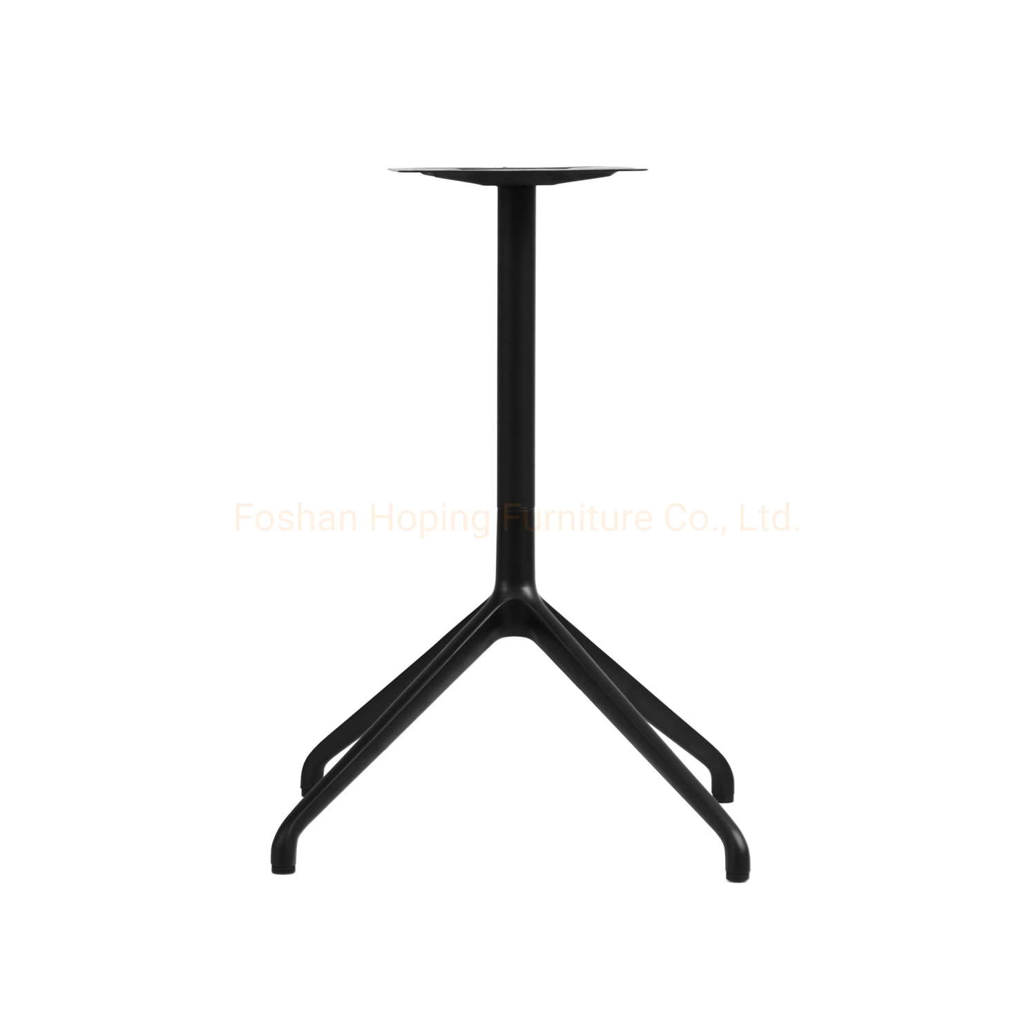 Commercial Catering Aluminum Outdoor Dining Restaurant Cafe White Black Powder Coated Folding Table Base