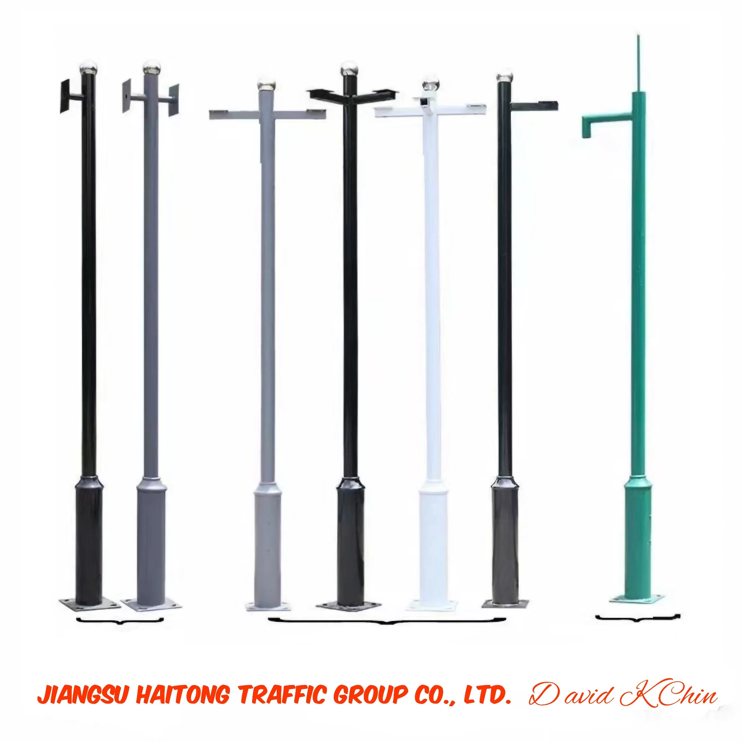 Custom Hot DIP Galvanized Surveiliance Camera CCTV Steel Tube Post