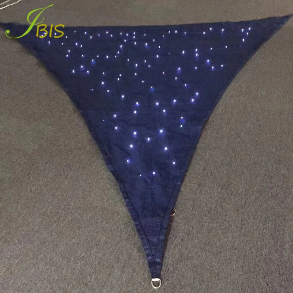 Shade Sail with solar LED Lights Garden Decoration