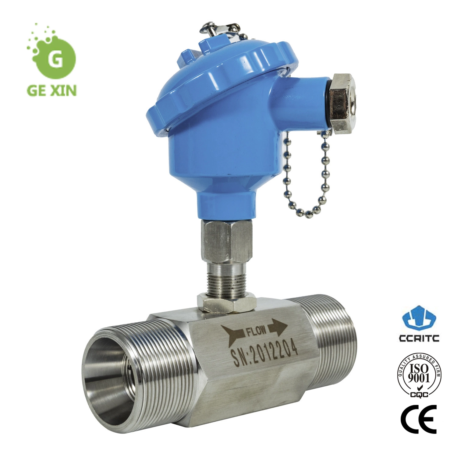 DN10 4-20mA Water Output High Pressure Connection Turbine Flow Meter (مقياس التدفق التوربيني) لخرج الماء بقدرة 4-20