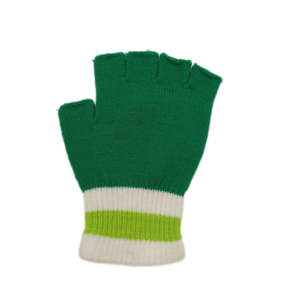 Herbst und Winter warme, im Offset-Druck gestrickte Magic Fingerless Handschuhe