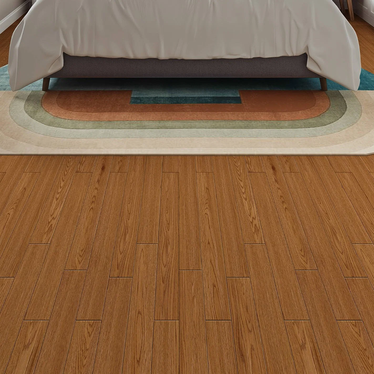 Factory Made Plastic Floor 5mm Thickness Wood Embossed Loose Lay DIY Vinyl Plank Flooring Eco Waterproof in Low Price