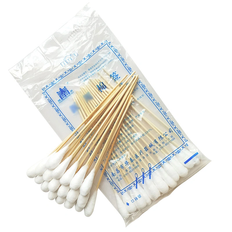 Sterile Cosmetic Single-Head Medical for Baby Ear Removal Degreased for Disinfection Disposable Cotton Swab