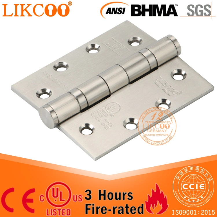 Stainless Steel Four Ball Bearing Door Hinge with UL and Ce Certificate (SSA001)