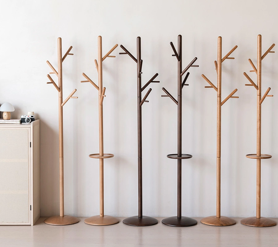 Trending Products Support 2023 Living Room Furniture Wooden Tree Coat Rack Stand