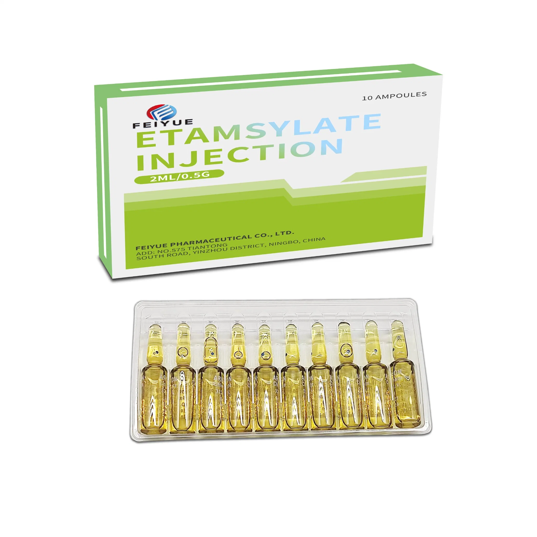 Inyección de etamsylate de alta calidad GMP 2ml: 0,5g