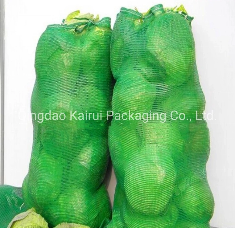 50*80 Cm Green Color Mesh Bags for Potato Onion Corn Cabbage Packing Bag