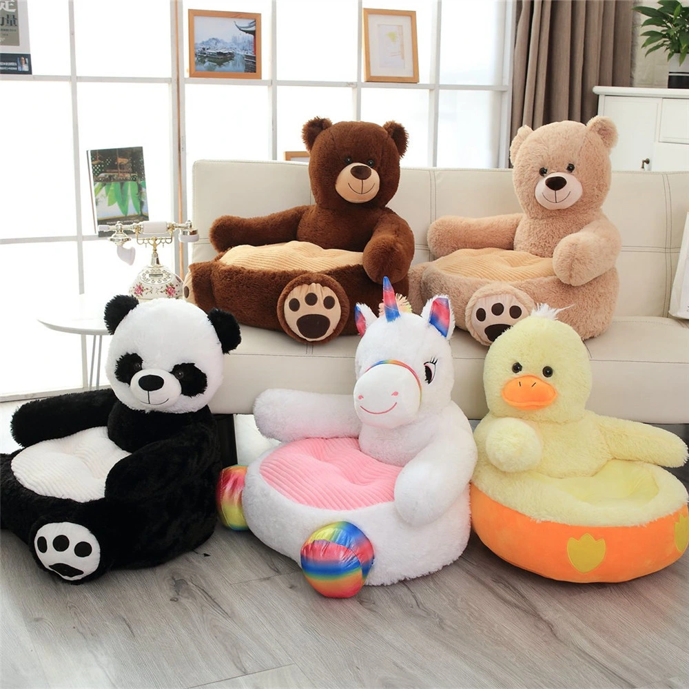 Soft Children asiento de plush Sofá con forma de panda animal Fibra de llenado