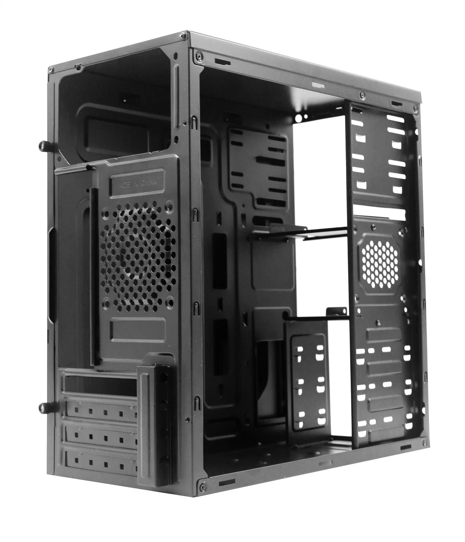 Caixa de computador micro ATX com decoração colorida