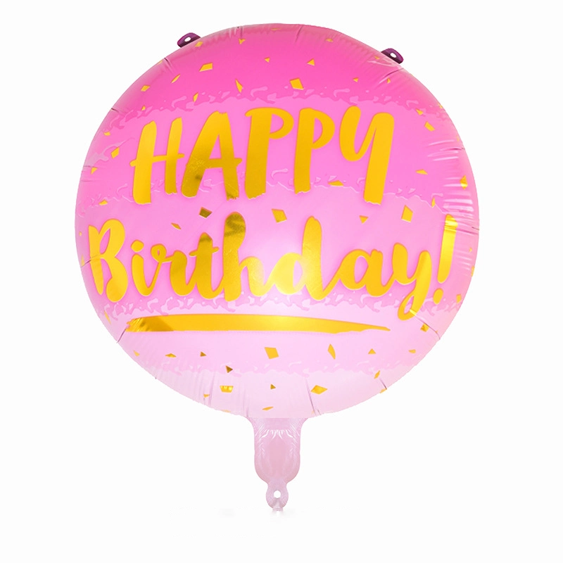 Amazon Hot Sale Happy Birthday 18 Inch Round Shape Colorful Foil Helium Balloons for Birthday Party Decorations