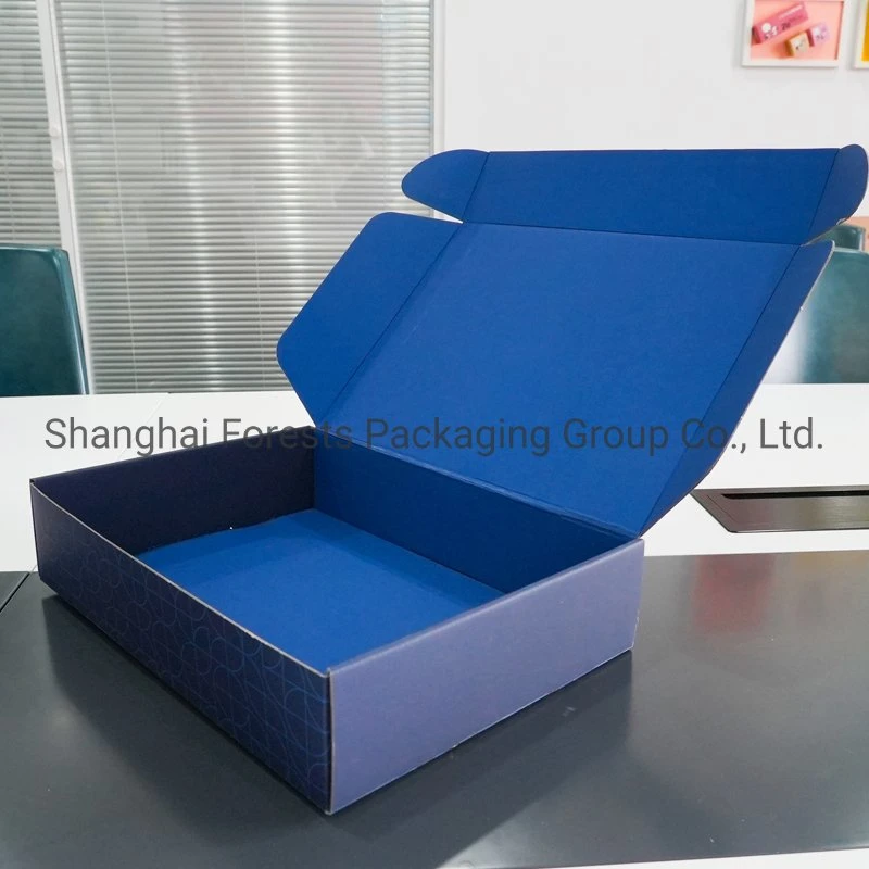 Wholesale Custom Printing Blue Corrugated Apparel Garment Consumer Electronic Device Custom Packaging Boxes