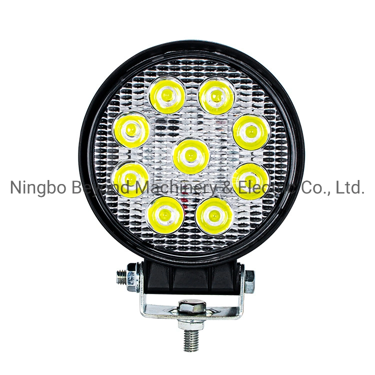 27W 12V-80V 9 lámparas LED Luz coche 12-80V Vlotage ancho de 9 pulgadas de la luz de vehículo de ingeniería