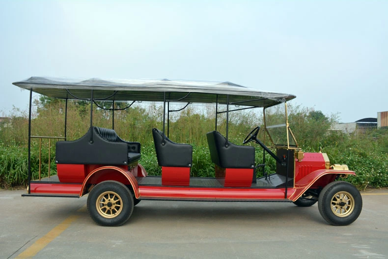 Environmentally Friendly Battery Powered Electric Tourist Shuttle Car