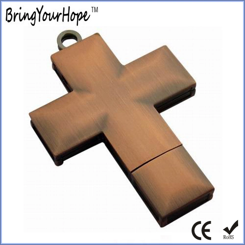 Metal Material Cross Design Jesus USB Flash Disk