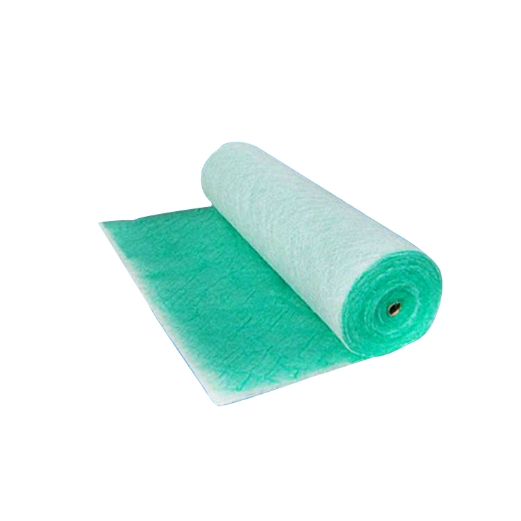 Green and White Synthetic Fiber for Paint Stop Filter