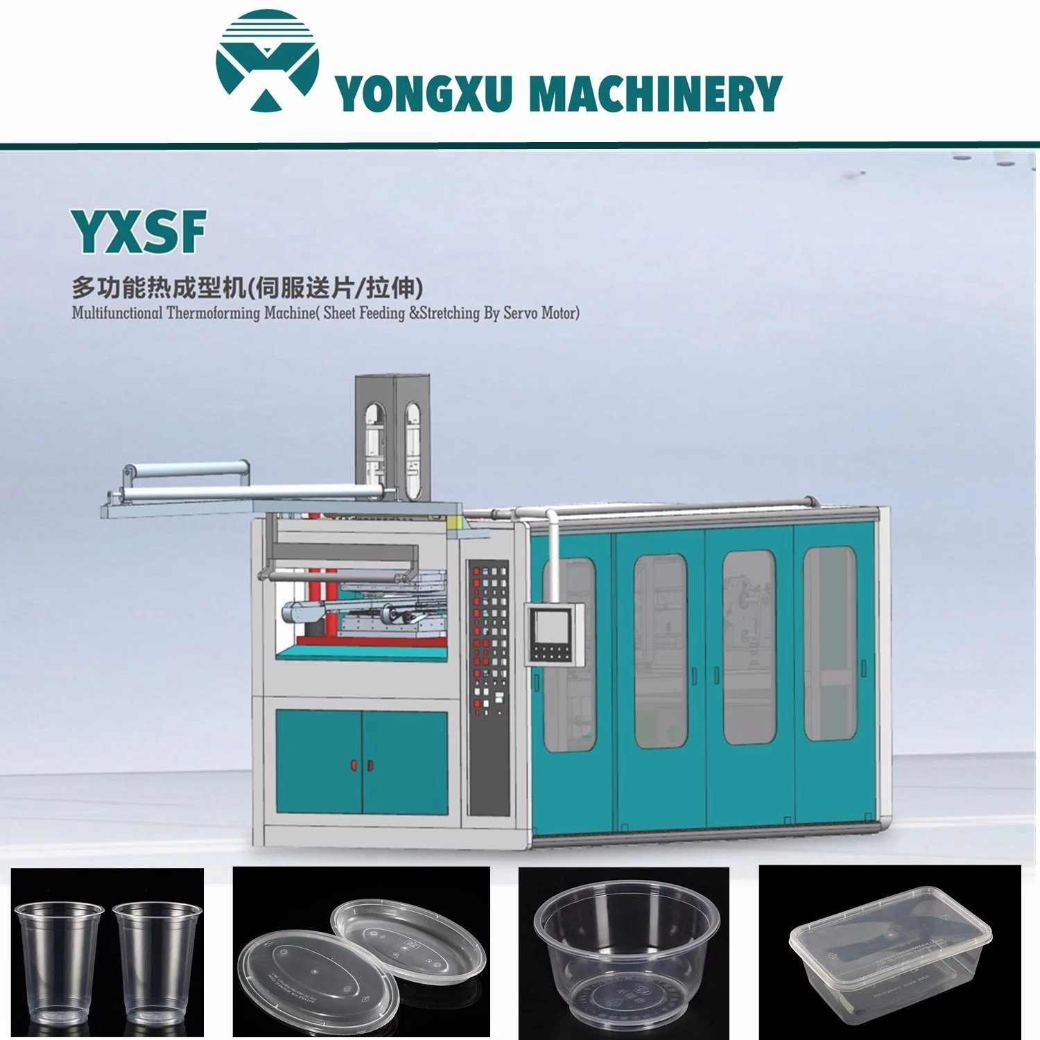 Automatic Multifunctional Plastic Cup Bowl Packing Packing Forming Making Thermoforming Machine