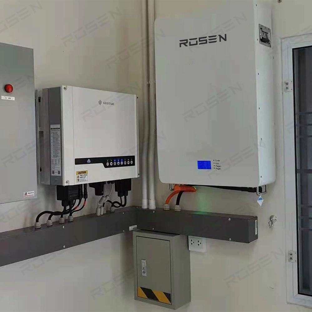 Rosen Batería de litio SAE 100Ah 200Ah batería de 10kwh PV de pared de alimentación 48V.