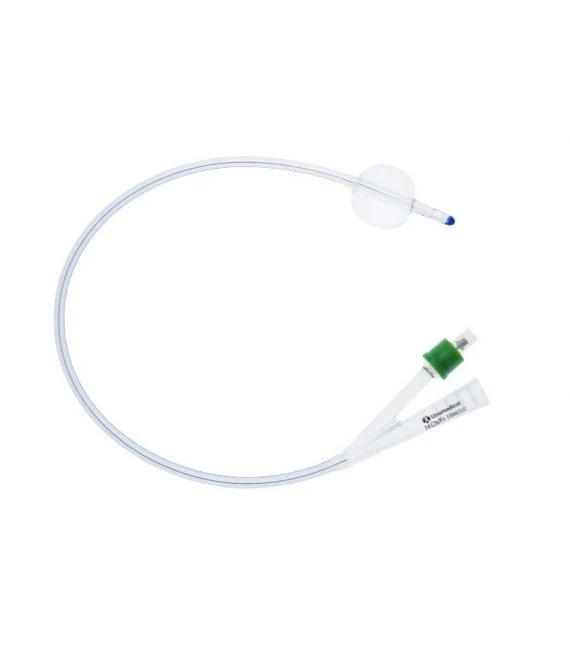 All Silicone Urinary Foley Catheter 2 Way for Single Use Standard Balloon Urethral Suprapubic Use