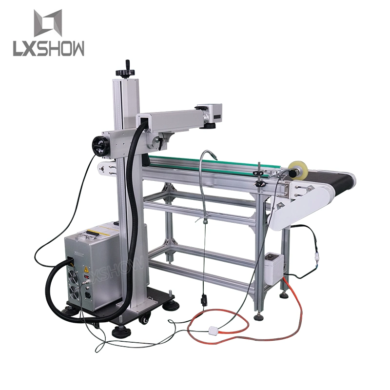 Good Price for 30W Portable Separate Fiber Laser Marking Machine+Pen Conveyor for Pen Line