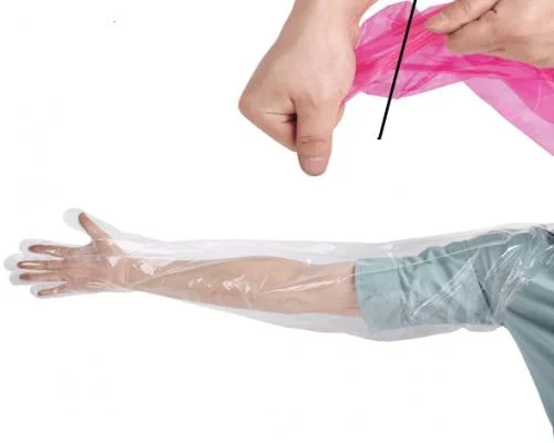 Disposable Long Arm PE Glove 100 PCS Package 90cm Veterinary Glove for Artificial Insemination