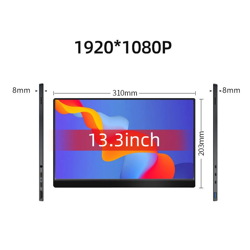 Pantalla LCD de 8-15,6" OEM de 13,3" pantalla táctil para portátiles