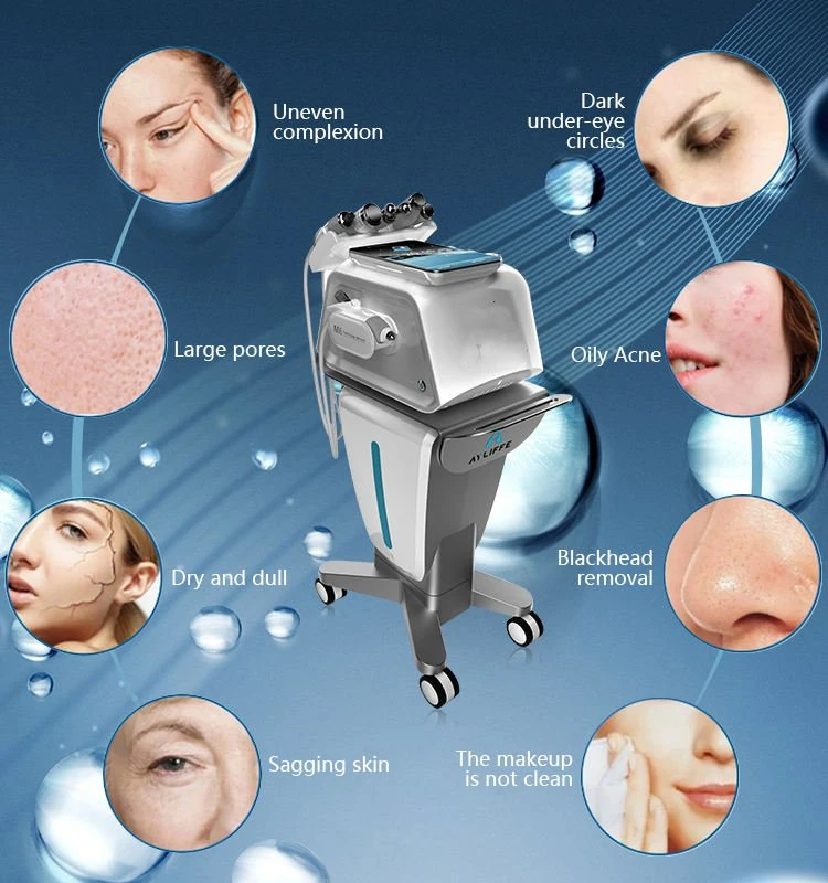 2022 Nova 7 In1 Hydra Beleza Máquina Aqua Peeling Skin Análise Equipamento de beleza Multifuncional