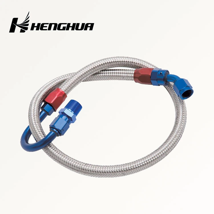 Racing Nylon Acero inoxidable trenzado enfriador de aceite línea de combustible caucho P32 Kit de conjunto de manguera de cable de aire usado