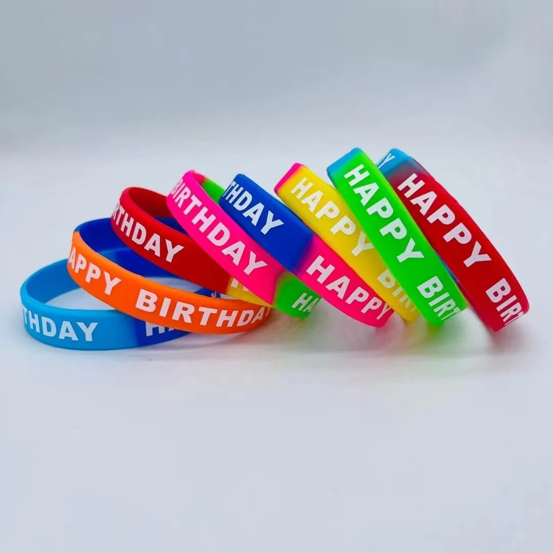 Custom Grow in The Dark Rubber Silicone Band Wristband Bracelet