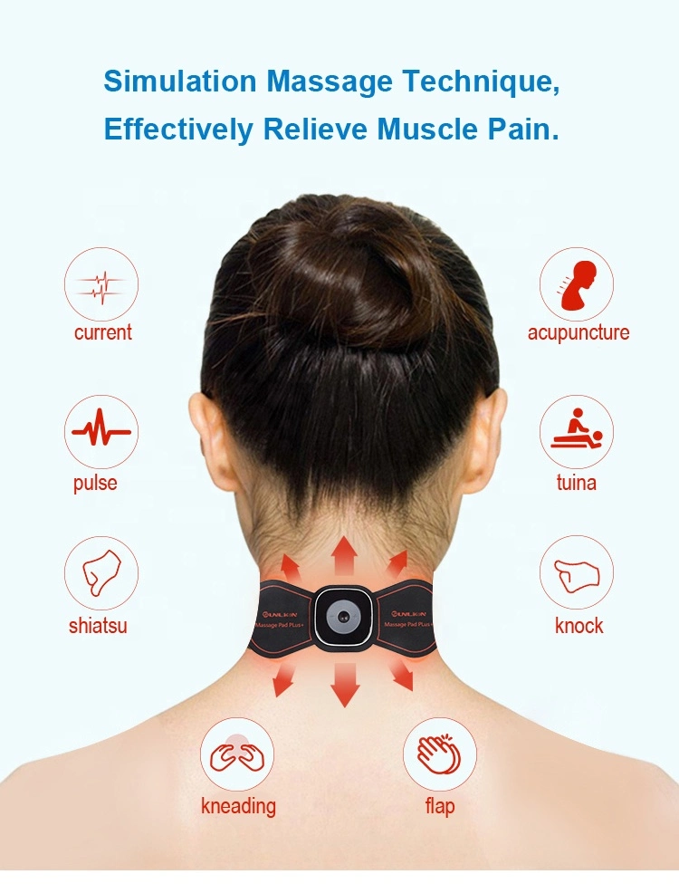 Frequência intermédia recarregável dezenas EMS estimulação muscular Eléctrico Mini massajador