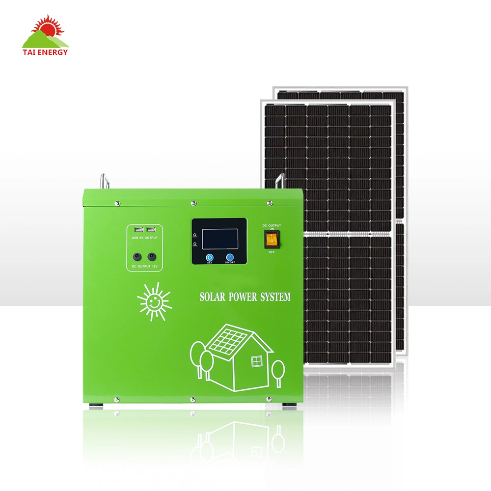 Sistema de energia solar portátil de 1,5 kw com saída CC