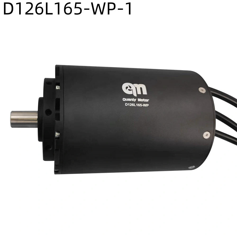 Quanly D126L165 Waterproof & Water-Cooling Inrunner 10-Pole Brushless DC Motor 40kw