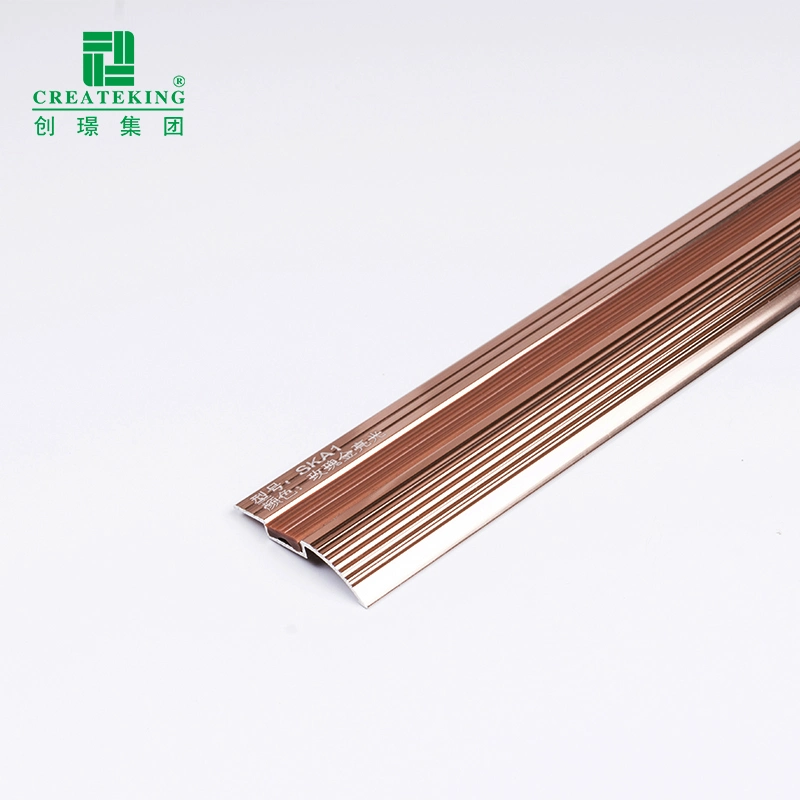 China Factory Luxus Sandy Rose Golden Aluminium Bodenbelag für Stair Nosing-Schutz