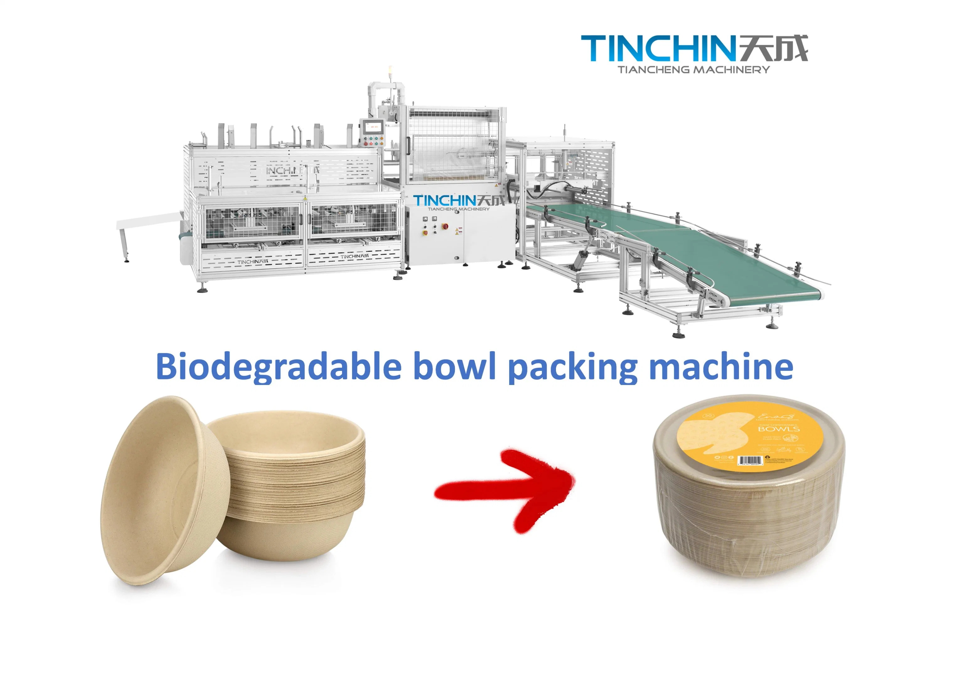 Biologisch Abbaubare Cup Bowl Box Bilden Verpackungsmaschine