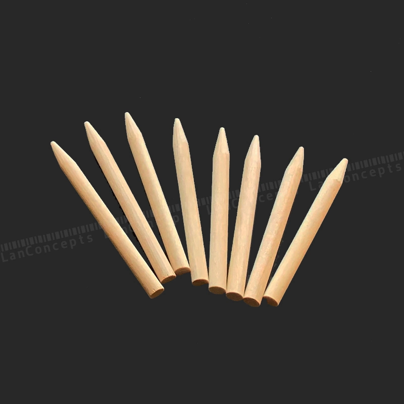 Custom Wood Stick Craft Bamboo Stick Pointy Stick Round Wooden Stick with Customized Logo Bamboo Skewer Lollipop Popsicle Sticks Icecream Stick