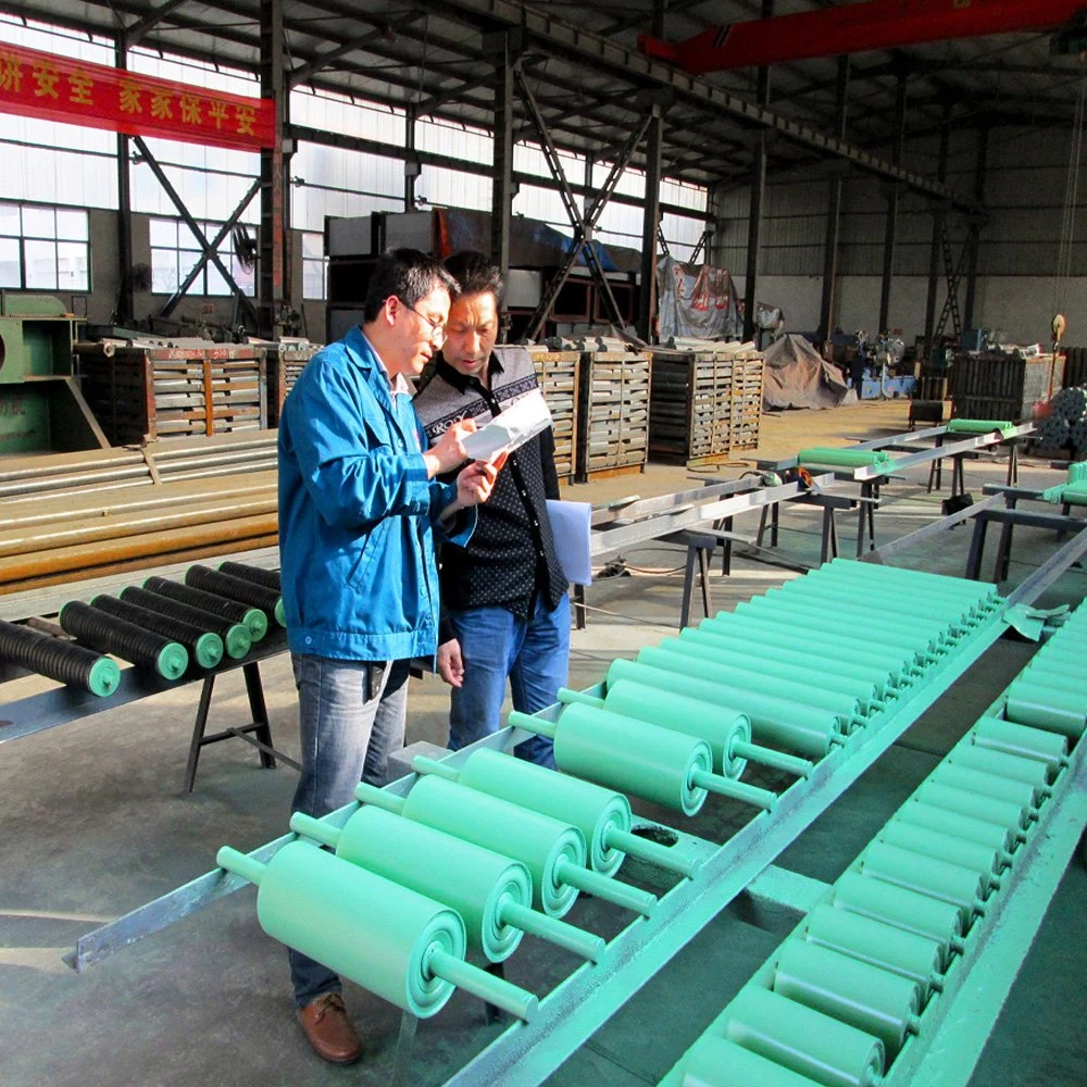 Système oem prix d'usine Chine Troughing Rouleaux en acier du rouleau de tendeur de courroie du convoyeur