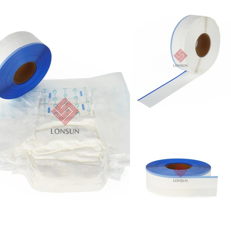 PP Adhesive Side Tape OEM High Utilization Zero Waste S Cutting Baby Diaper Raw Materials