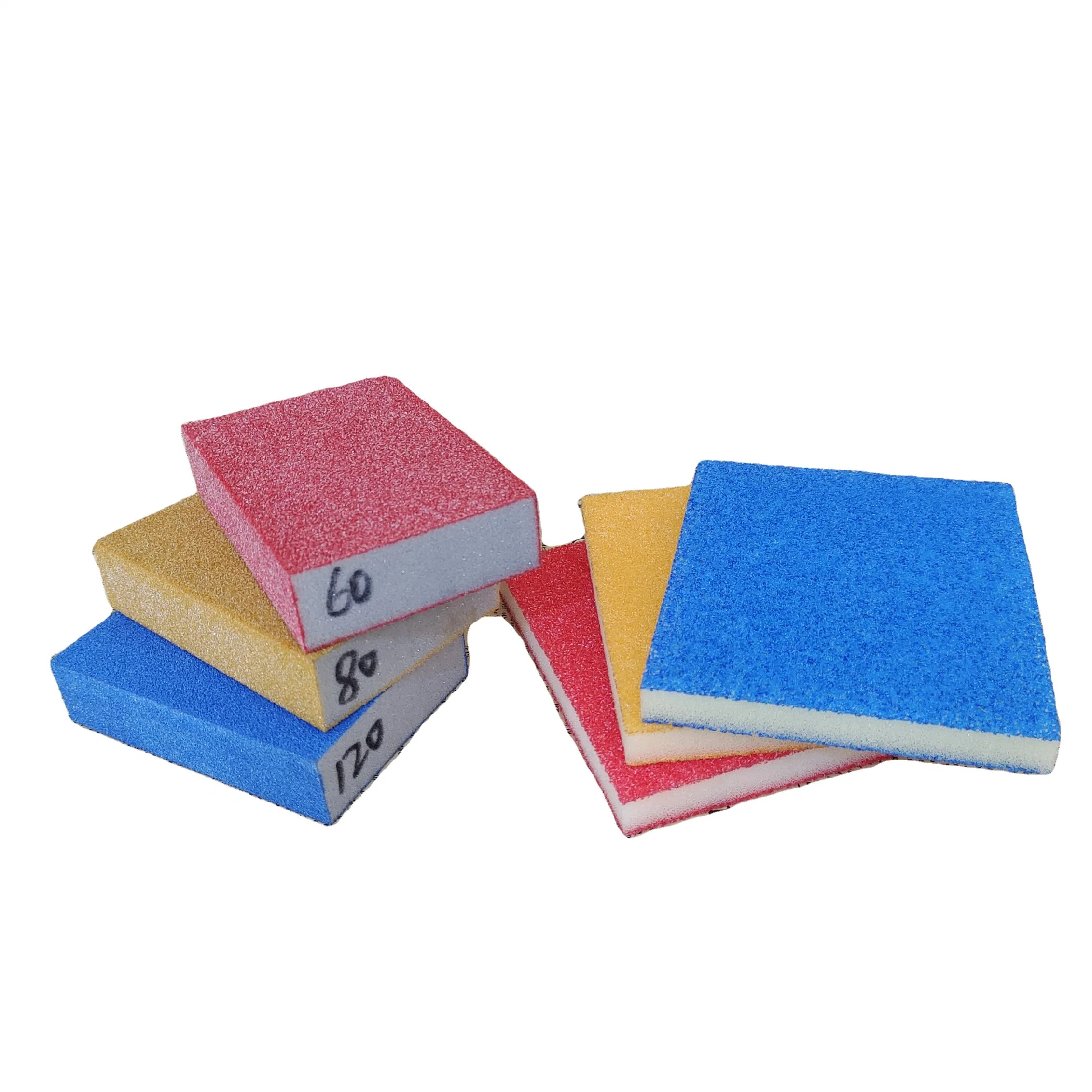 Cilorful Sand Sponges 100X70X25mm Sanding Sponge Block 3.9"X2.7"X1" Abrasive Tools Foam Rubber Sanding Block