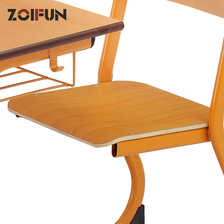 with Front Board Book Racket Multi Function Wooden Metal Table Chair Student Class Study Set Furniture
